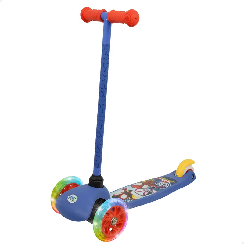 Spidey Patinete 3 ruedas máx. 20 kg con luces y freno