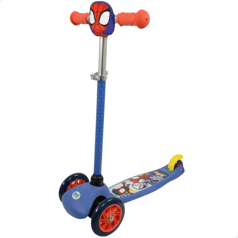 Spidey Patinete infantil 3 ruedas con bolsillo