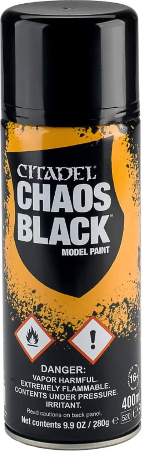 Spray citadel colour chaos black - spray negro 400 ml - warhammer 62-02