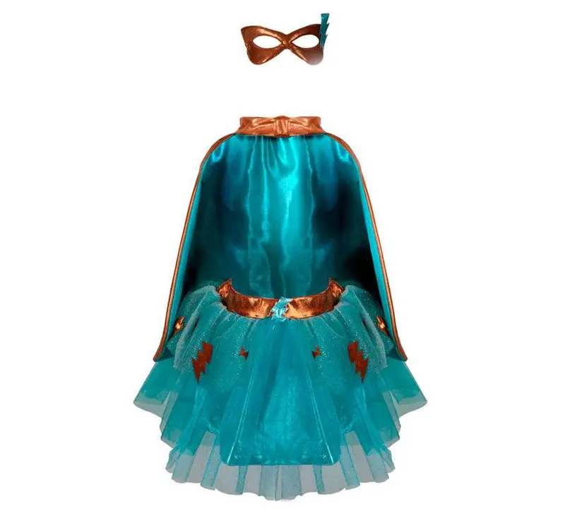 Súper duper tutu capa y máscara Teal