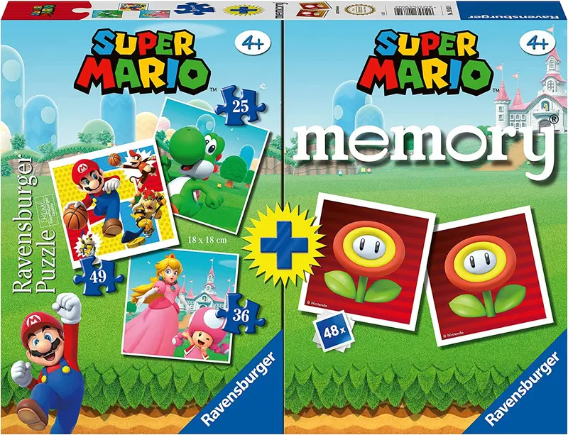 Super mario 3 puzzle + memory - ravensburger