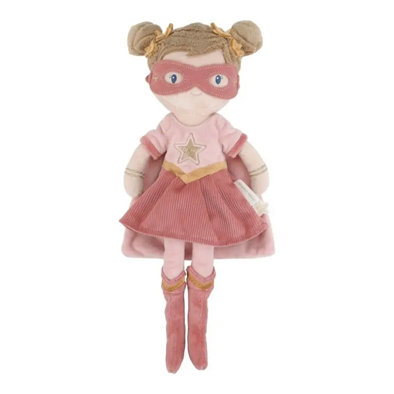 Superheroína Rosa Muñeca blandito 35 cm - Little Dutch