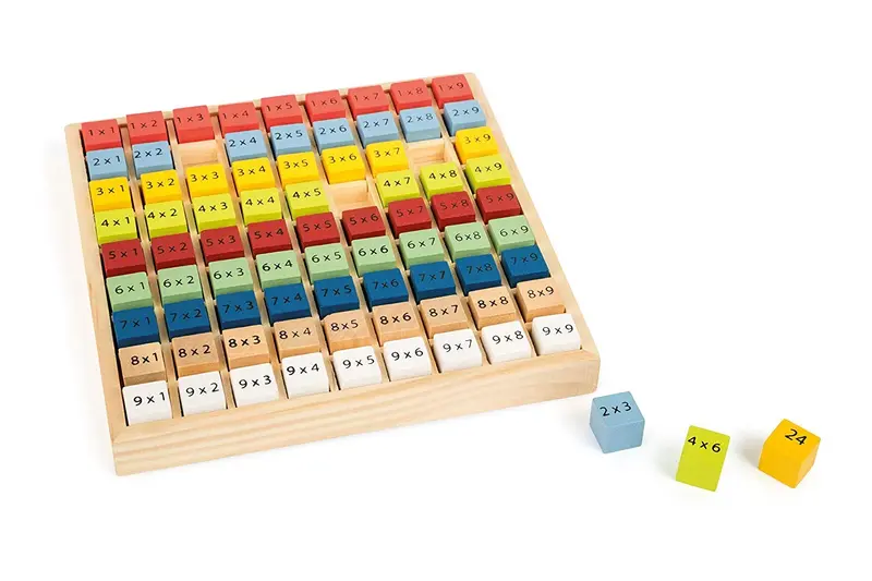 Tabla de Multiplicar de Madera con Dados Coloridos | Small Foot 11163