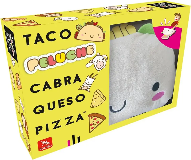 Taco Gato Cabra Queso Pizza Peluche Ludilo LU89070 – Juego de Cartas de Velocidad y Reaccion para +8 Anos
