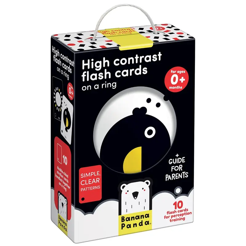 Tarjetas de Contraste para Bebés + 0 meses - Desarrollo Visual - Banana Panda