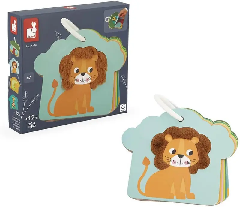 Tarjetas Táctiles de animales La Sabana - Janod J02694