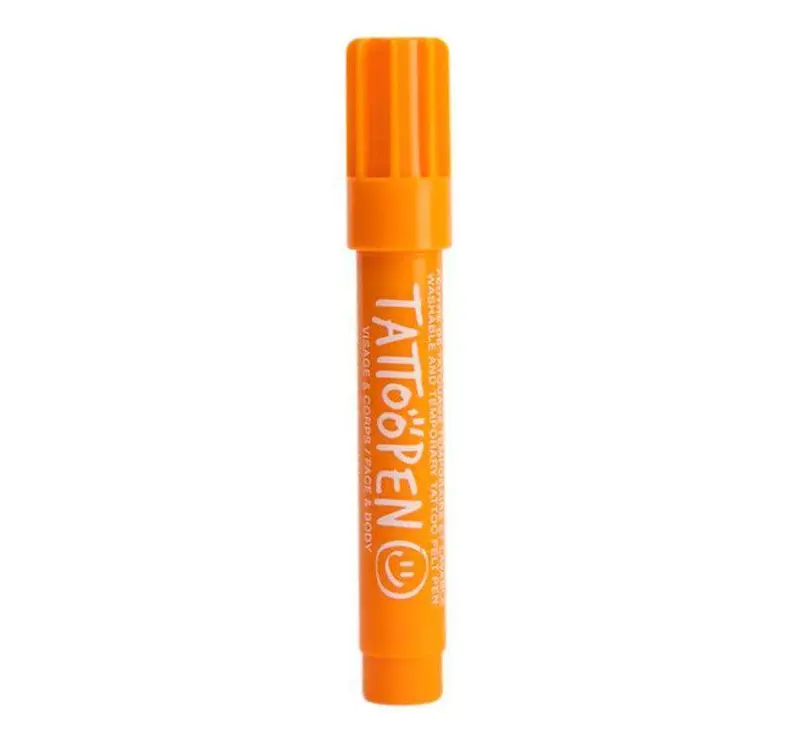 Tattoopen Rotulador para dibujar en la piel Naranja