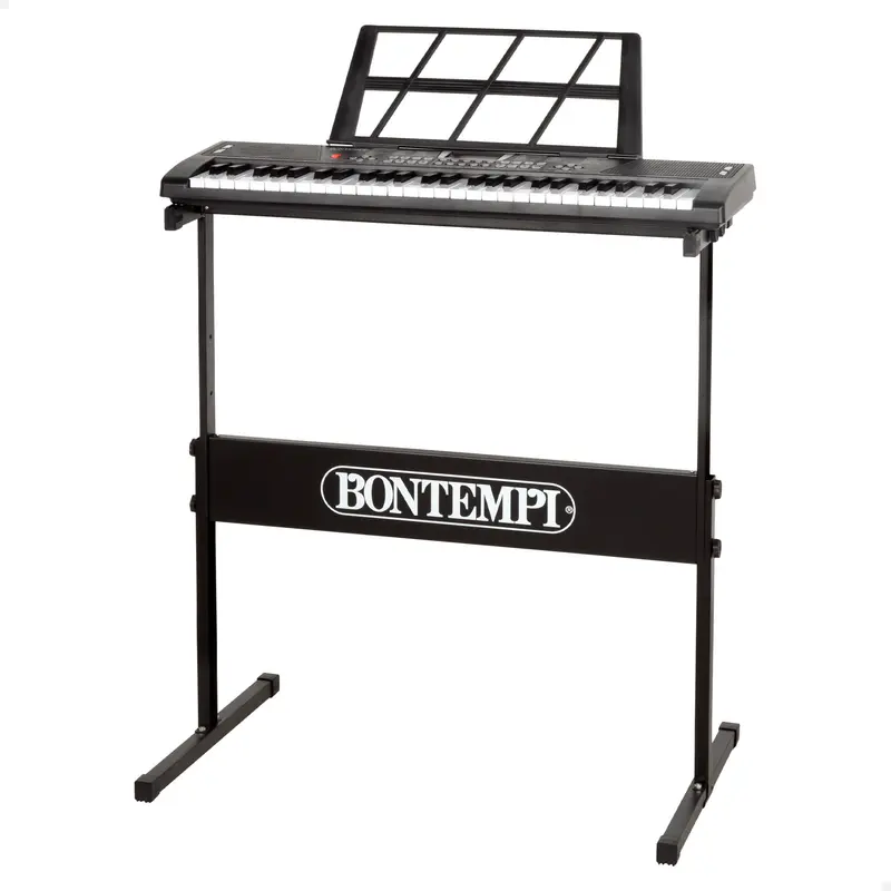 Teclado digital con atril y patas 54 teclas Bontempi