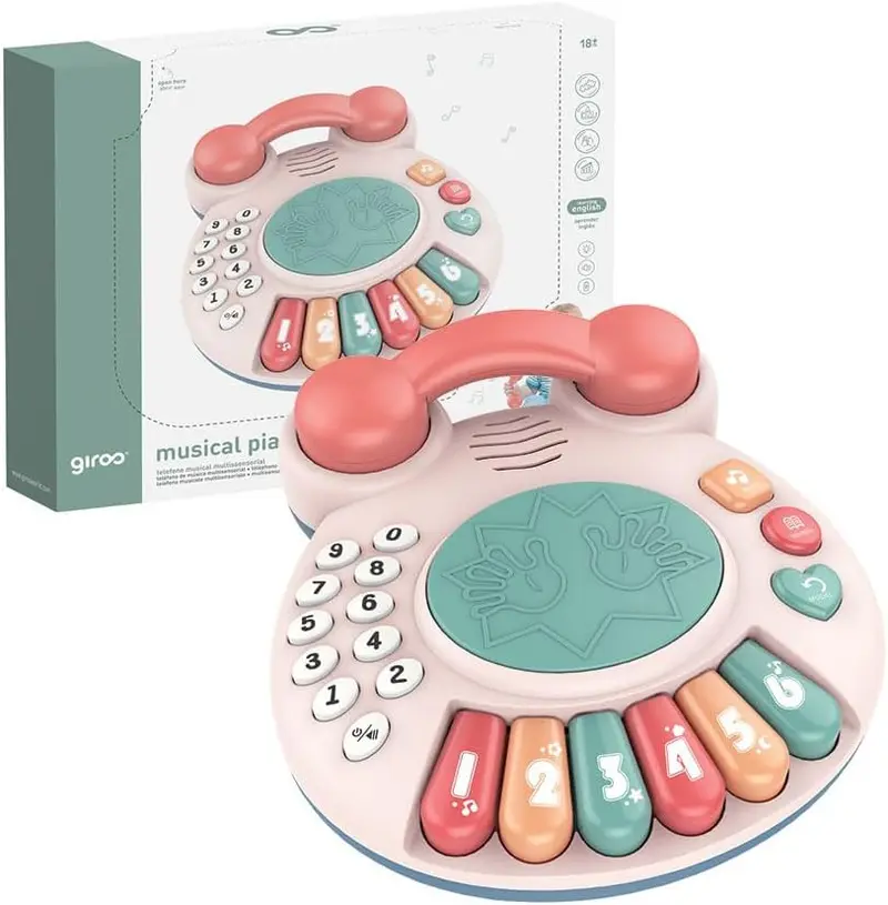 Teléfono Musical Infantil Luces y Sonidos Giros G153930 – 18-36 meses