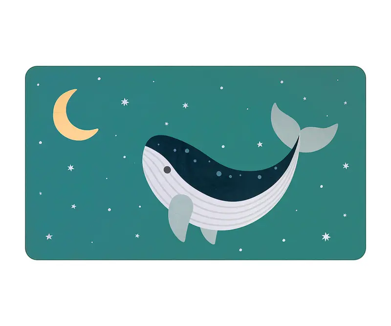 Toalla Playa Microfibra Whale Teal
