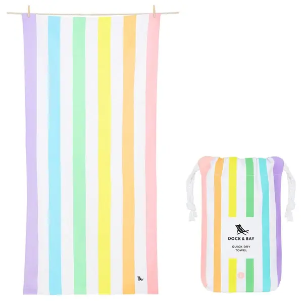 Toalla Rainbow Pastel XL - Dock & Bay