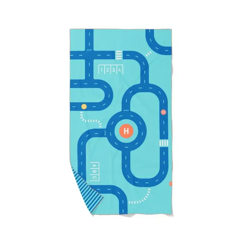 Toalla reversible microfibra Juego Carreteras
