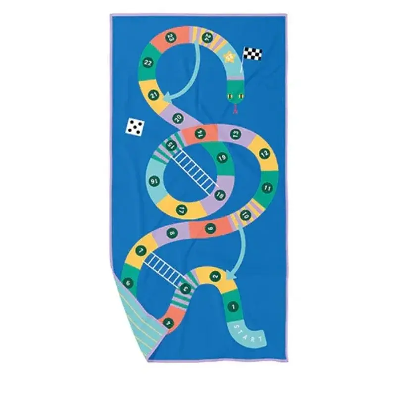 Toalla reversible microfibra Juego Serpientes y escaleras