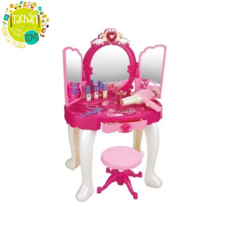 Tocador belleza infantil con espejo y accesorios Tachan