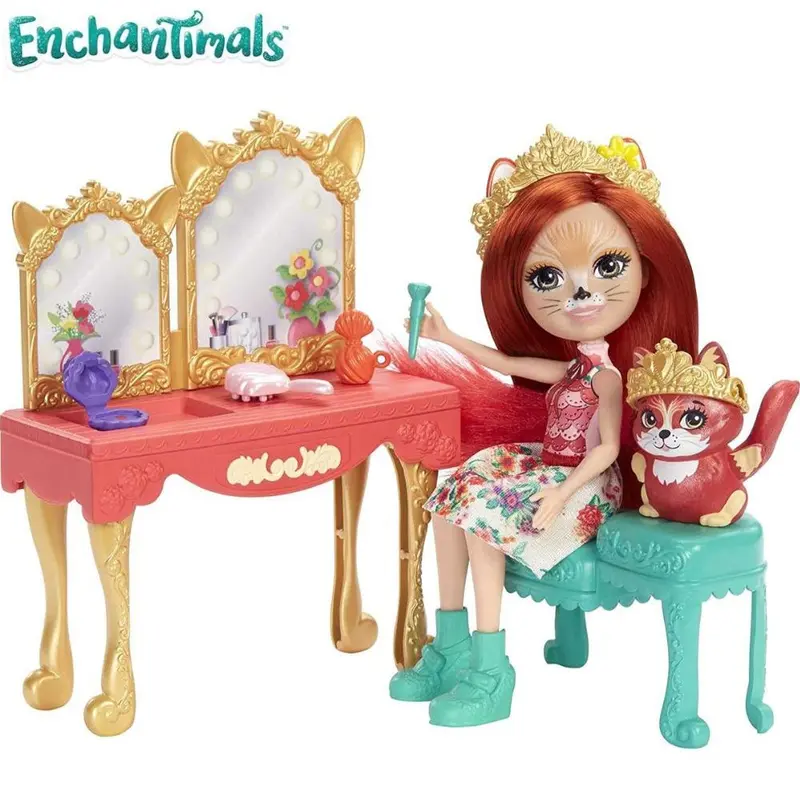 Tocador Enchantimals Fabrina Fox y Frisk muñeca Royal estilo victoriano