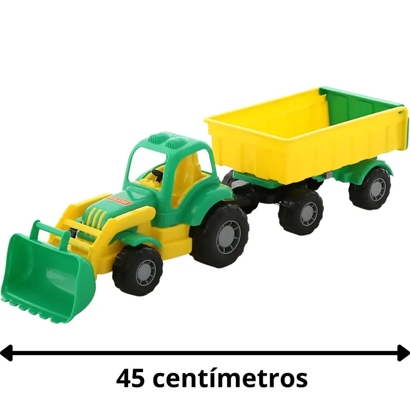 Tractor con pala y remolque 45 cm