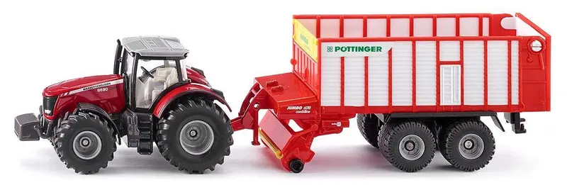 Tractor Massey Ferguson con Remolque Pottinger 1