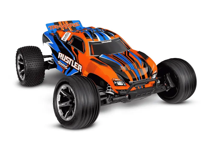 Traxxas Rustler 2Wd Brush. Orange Bat+Ca