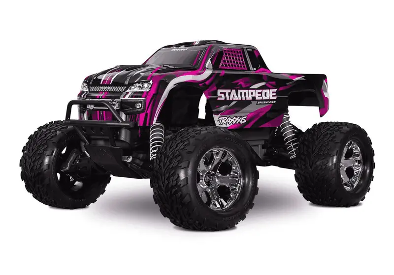 Traxxas Stampede 2Wd BL 2s Pink Bat+Carg