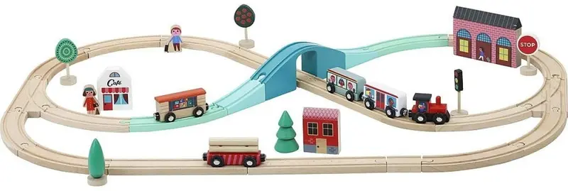 Tren Express Vilac | Circuito de Madera de 40 Piezas | +3 Años