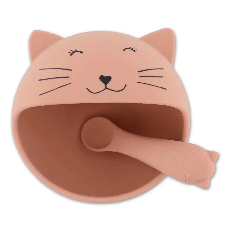 Trixie- Set Bol + Cuchara Gato First Baby Meal Gato