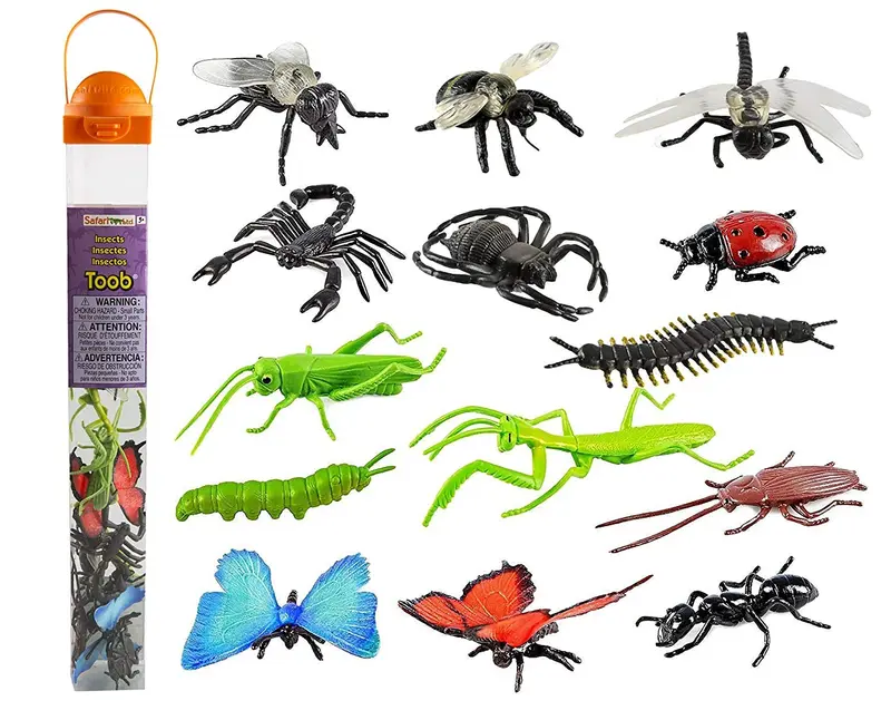 Tubo de insectos figuras coleccionables - safari