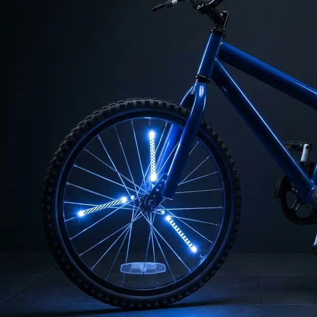 Tubos LED azul para radio de bicicleta