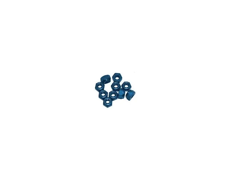 Tuerca Aluminio M4 Autoblocante Azul