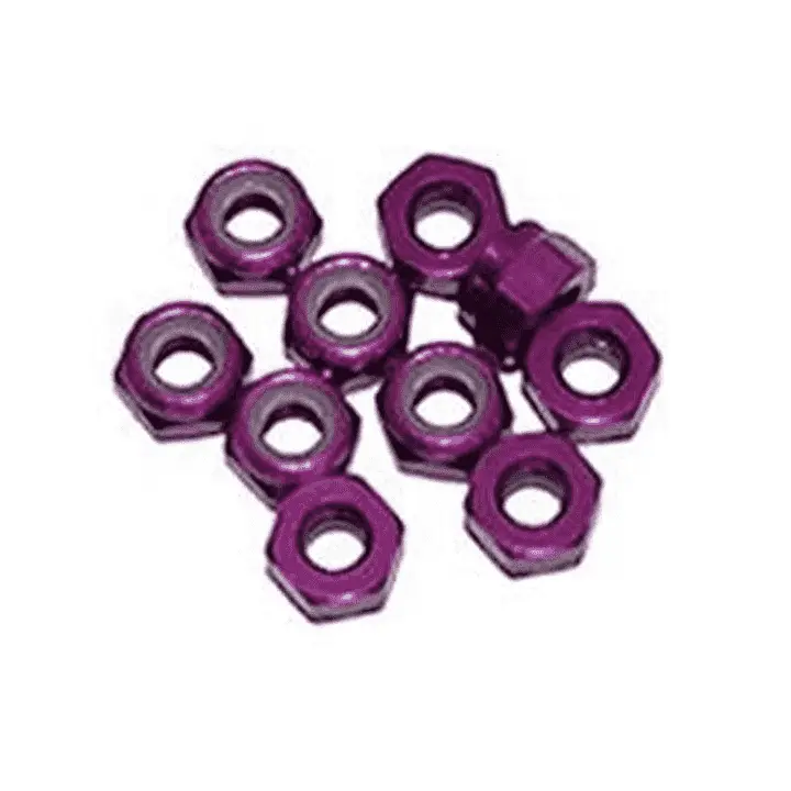 Tuerca Aluminio M4 Autoblocante Purpura