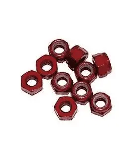 Tuerca Aluminio M4 Autoblocante Rojo