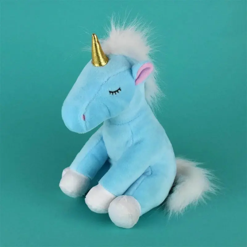 Unicornio de peluche azul