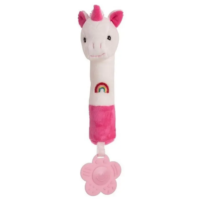 UNICORNIO ROSI SONAJERO/PITO MORDEDOR 22 CM (LITTLE KIDS)