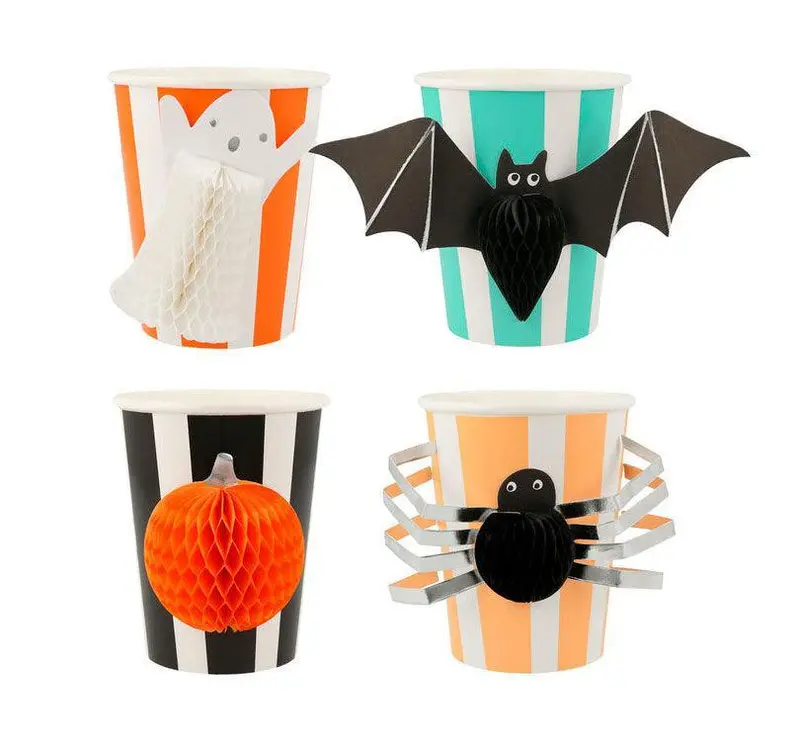 Vasos con personajes de Halloween