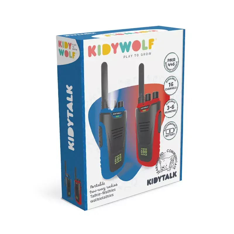 Walkie-talkies Kidytalk azul-rojo - Kidywolf
