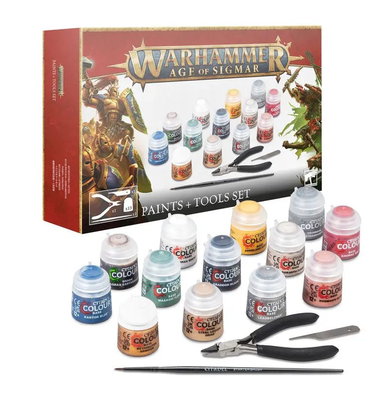 Warhammer Age of Sigmar Set Pinturas y Herramientas Citadel | 13 Colores