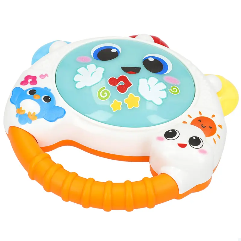 Winfun Pandereta infantil y sonajero con luz y sonido
