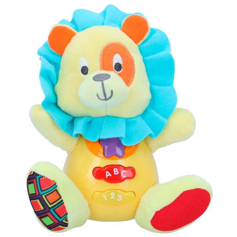 Winfun Peluche león para bebé con luz y sonido en español