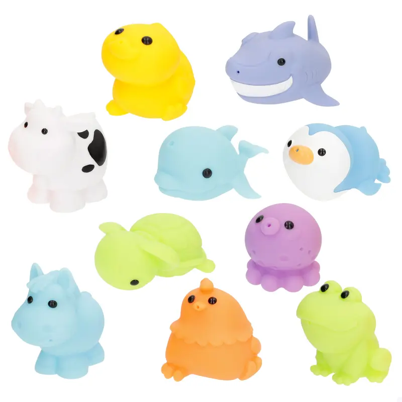 Winfun Set baño 10 animales granja y océano
