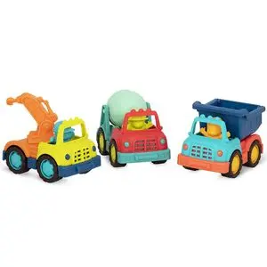 Wonder Wheels 3 Mini Camiones de Construcción - B. Toys 79062