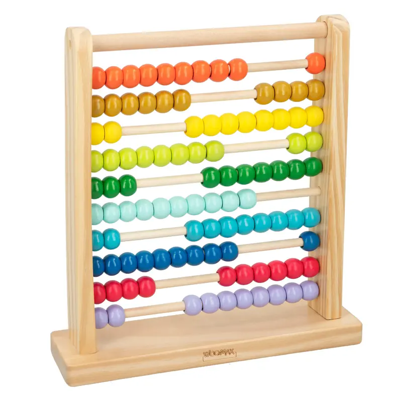 WOOMAX Ábaco de madera multicolor