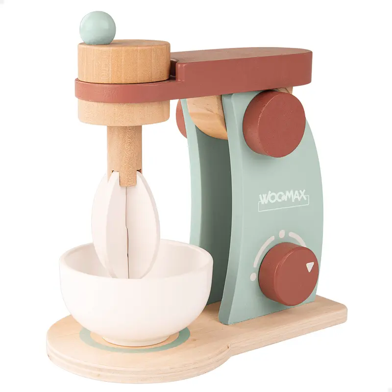 WOOMAX Batidora de madera juguete con accesorios