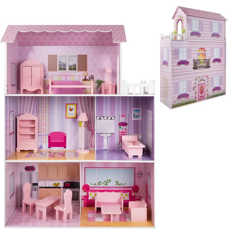 WOOMAX Casa de muñecas de madera