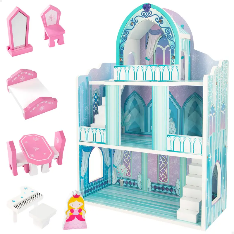WOOMAX Casa de muñecas de madera