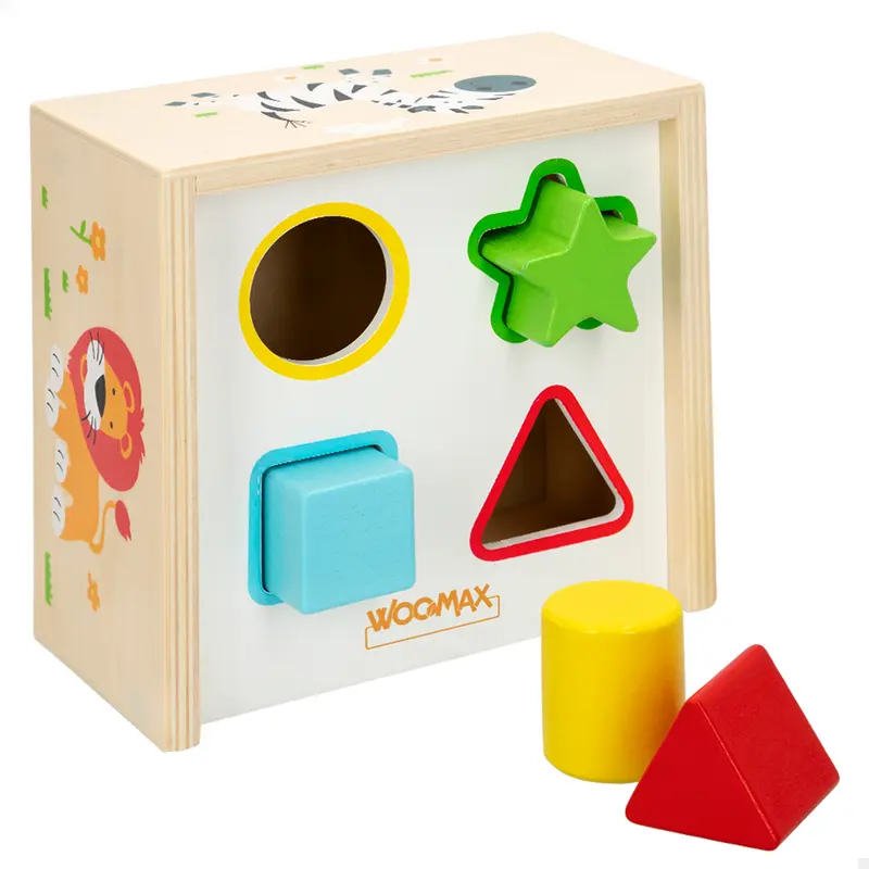 WOOMAX Cubo actividades con formas encajables