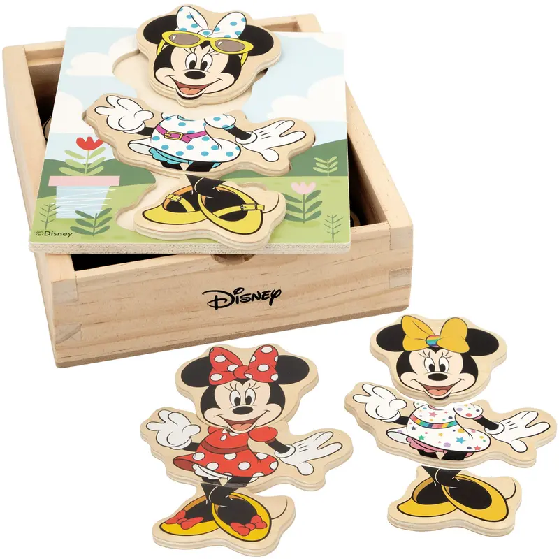 WOOMAX Disney Puzzle de madera Minnie con traje