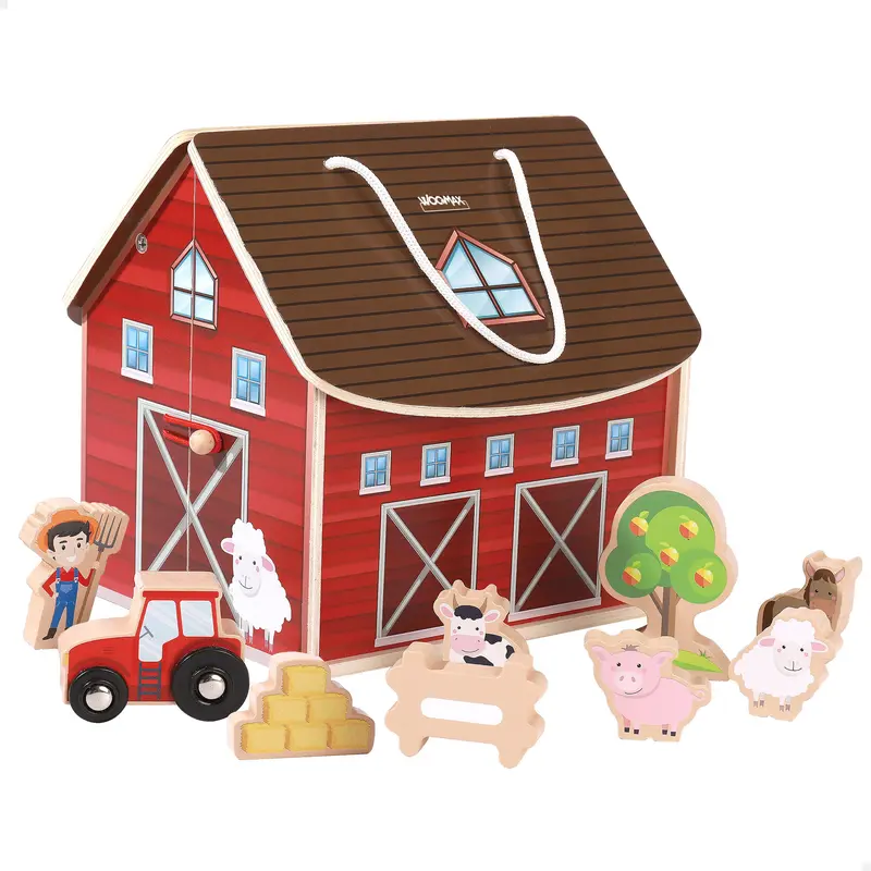 WOOMAX Granja de madera portátil