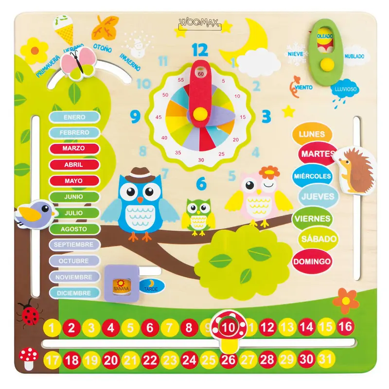 WOOMAX Juego educativo de madera Búhos