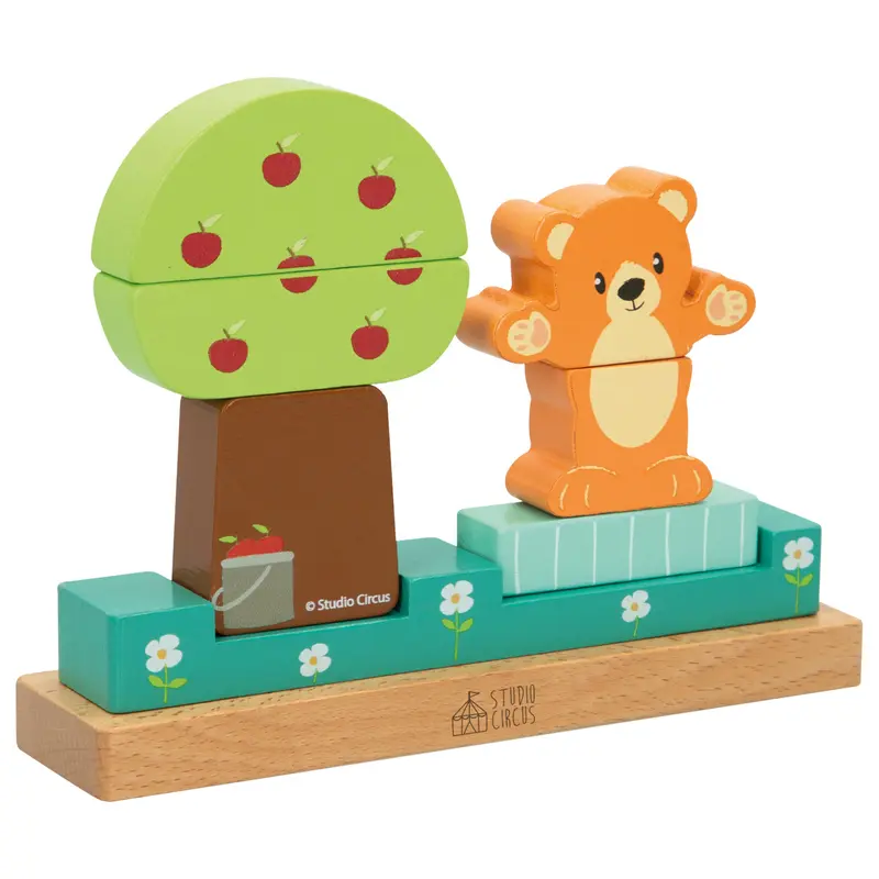 WOOMAX Studio Circus Juego bloques madera magnéticos bosque