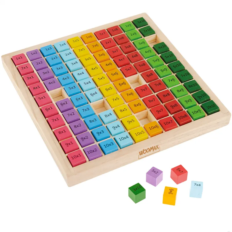 WOOMAX Tabla de multiplicar de madera
