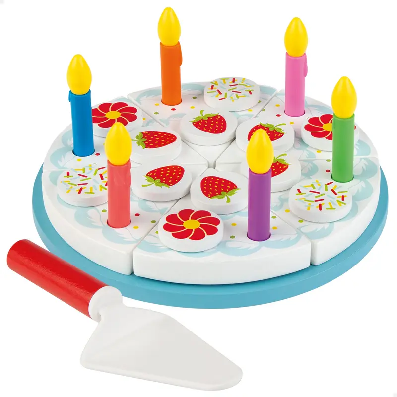 WOOMAX Tarta de cumpleaños de madera